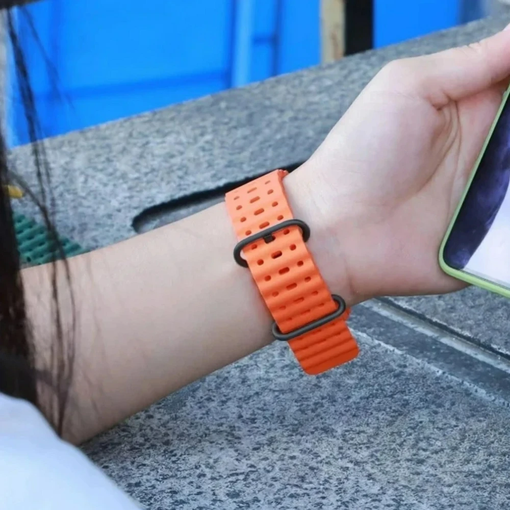 أشرطة ساعة سيليكون لساعة سامسونج جالاكسي 8 الكلاسيكية 46 ملم أساور معصم رياضية لساعة جالاكسي 8 44 40 ملم أشرطة ساعات قابلة للتنفس