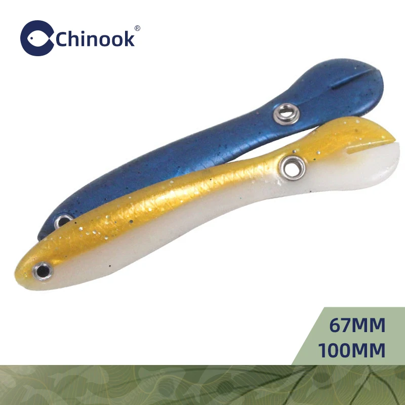 Chinook Lure Soft Baits Bionic Loach 67mm/100mm  Tail Bait Fishing LURE Carp Bass Fishing