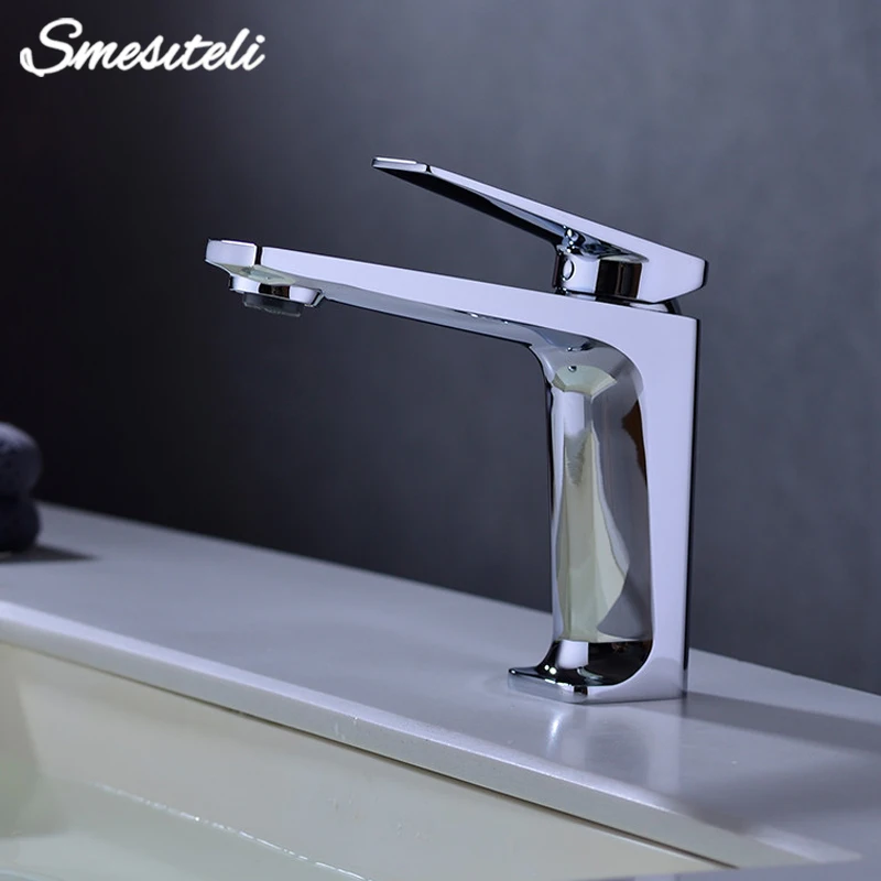 

Белый смеситель для раковины, смеситель для раковины с горячей и холодной водой, одно отверстие, одна ручка, настенный смеситель для ванной комнаты