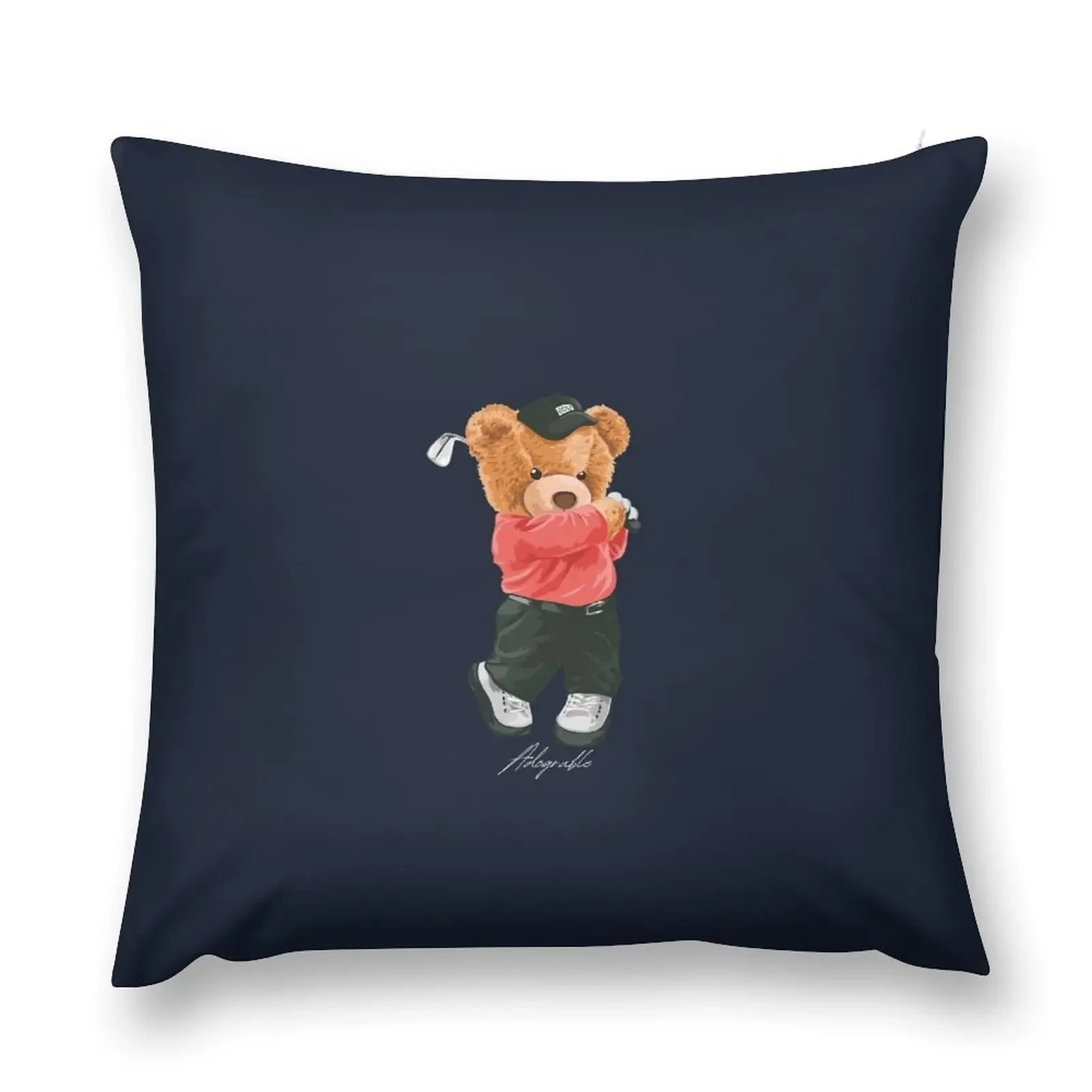 Cute Bear Glofing - Adograble Throw Pillow luxury home accessories Luxury Sofa Cushions pillow