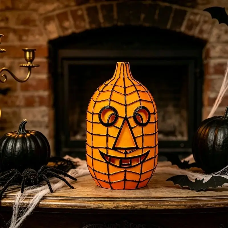 Halloween-Akzent-Kürbisstück aus Kunstharz für Schreibtisch und Party-Ausstellungsbereich, 3 x – Detail 4