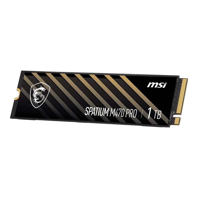 MSI SPATIUM M470 PRO PCIe 4.0 NVMe M.2 2280 1 تيرابايت PCI-Express 4.0 x4 3D NAND محرك الحالة الصلبة الداخلي
