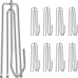 Stainless Steel Curtain Pleater Tape Hooks 4 Prongs Pinch Pleat Curtain Hooks Clips for Window Door Bathroom Curtain