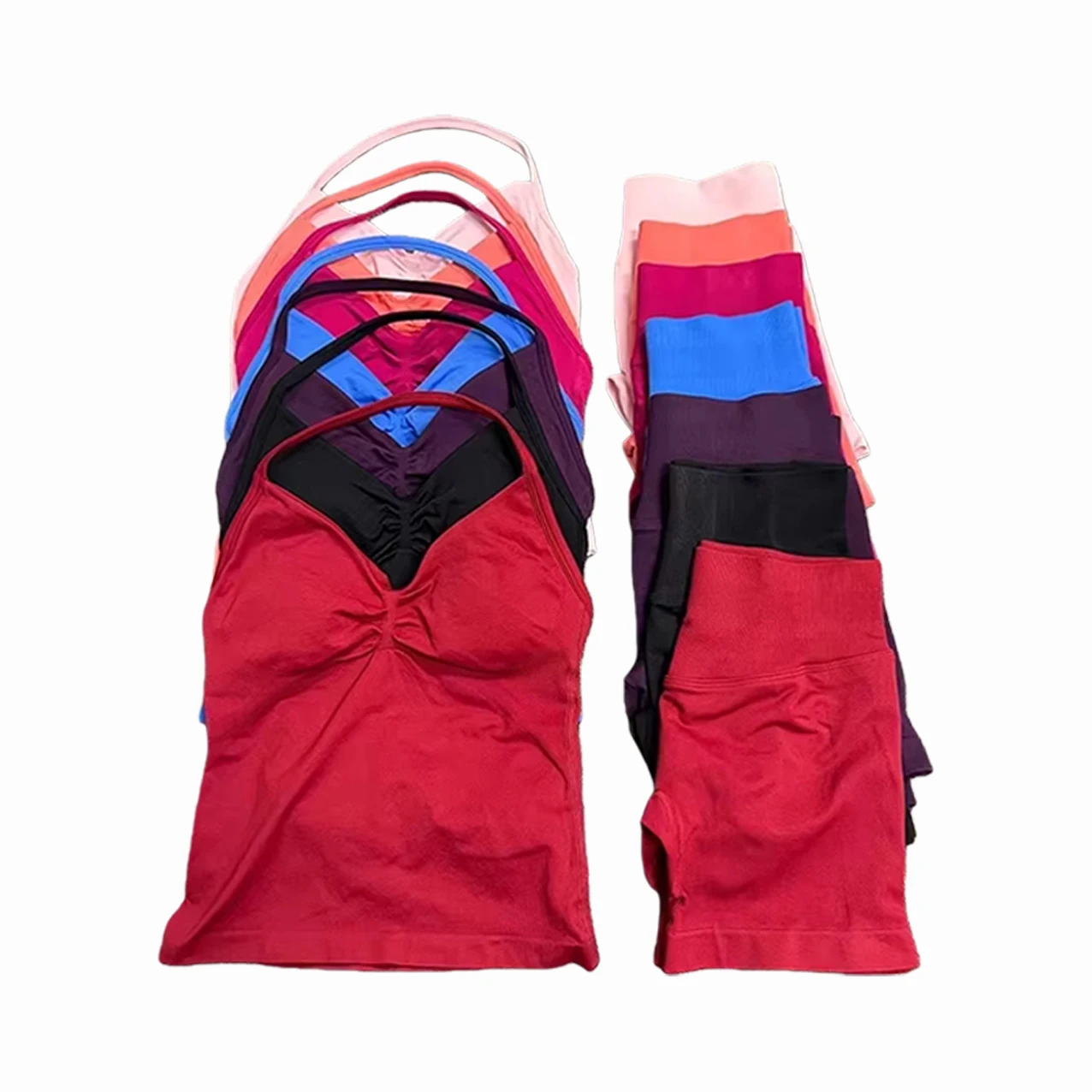 

Women's Yoga Suit Gym Training Leggings and Neck Tank Yoga Fitness Suit Pilates Clothing Workout Sportswear