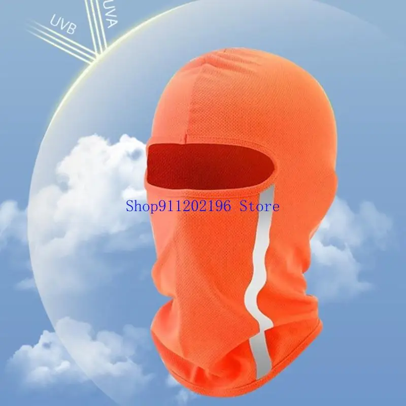 P82A Breathable Sun Shade Protective Face Cover Reflective Strips For Outdoor Safety