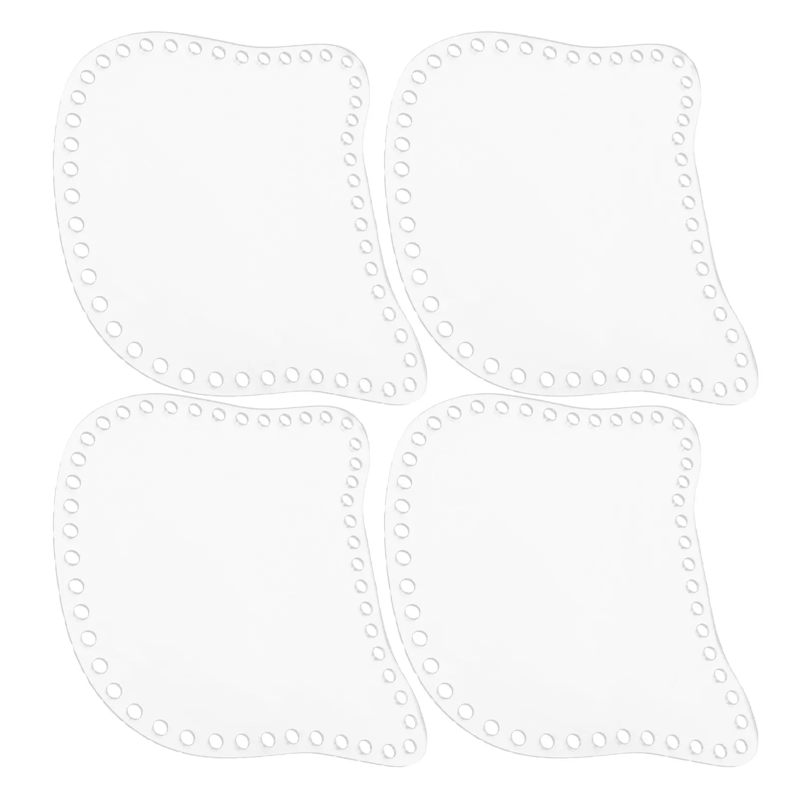 4Pcs Crochet Bag Bottom Acrylic Cat Shape Shaper Base Creative Transparent Weaving Board for DIY Handbag Purse Craft Basket view 6