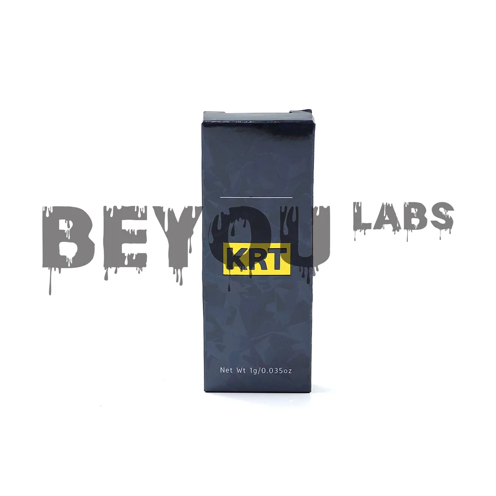Hologramic KRT Black Empty Cartridge Storage Packaging 1ML Pocket Size Foldable Display Box Customized Packing Cart LOGO