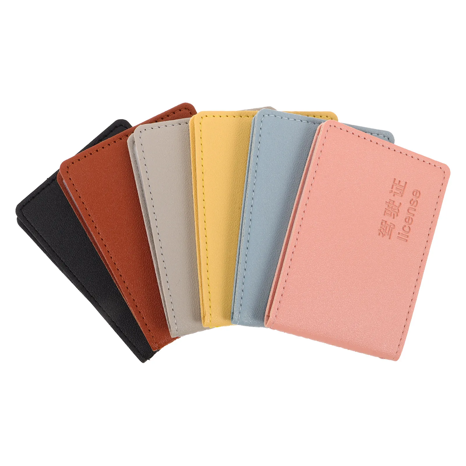 6Pcs Driver License Card Holder Organizer for Car Insurance Registration Documents Vehicle Interior Accessory 6 Slot Id Card