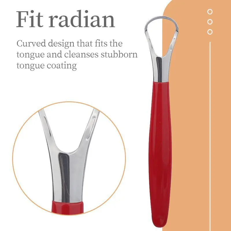 

1/2 шт. портативные скребки для языка из нержавеющей стали, щетки для удаления налета, металлический скребок-очиститель для языка для взрослых и детей