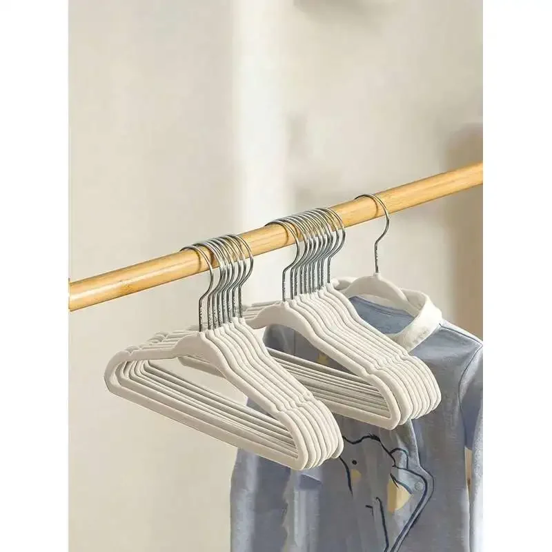 20 pieces of velvet clothes hangers, and durable clothes dryers - non-slip hangers suitable infants, Kl