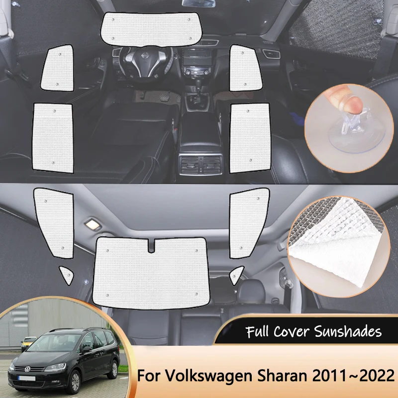 

Для Volkswagen Sharan 7N MK2 VW SEAT Alhambra 2011 ~ 2022 2012 2013 Полное покрытие солнцезащитный козырек для автомобиля солнцезащитный козырек с защитой от УФ-лучей