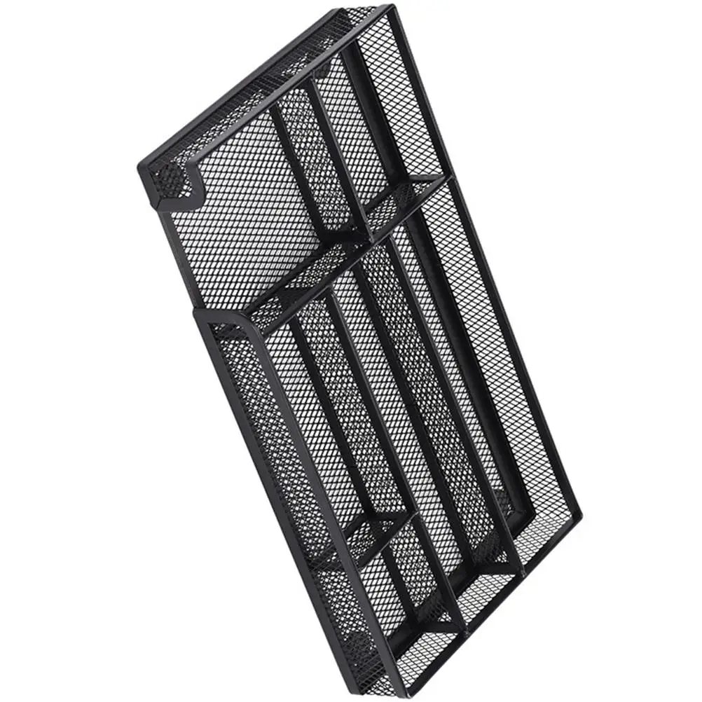 

Six Grid Storage Tray Desk Organizer Office Supplies Drawer Minimalist Mesh Iron Organizers Drawers