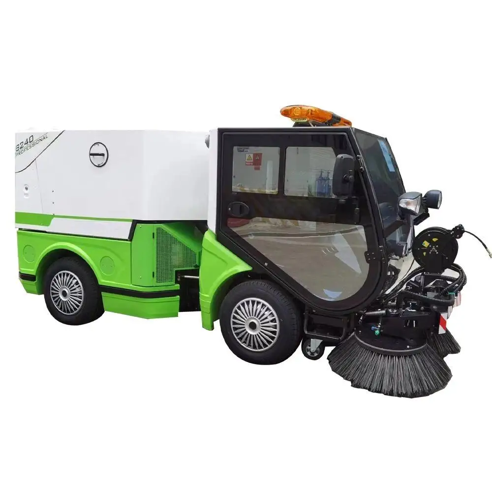 Hot Sale Electric Ride On Industrial Scrubber Four Wheel Steering Road Sweeper Cleaning Machine Road Sweeper
