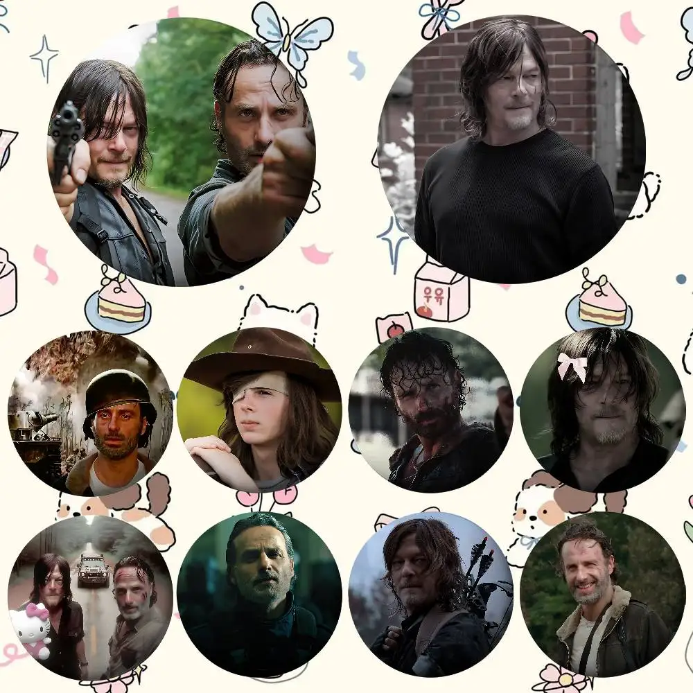 TV V-The Walking Dead Badges Tinplate Soft Button Pin Brooch Metal Badge Custom Jewelry Accessories Hat Bag Lapel