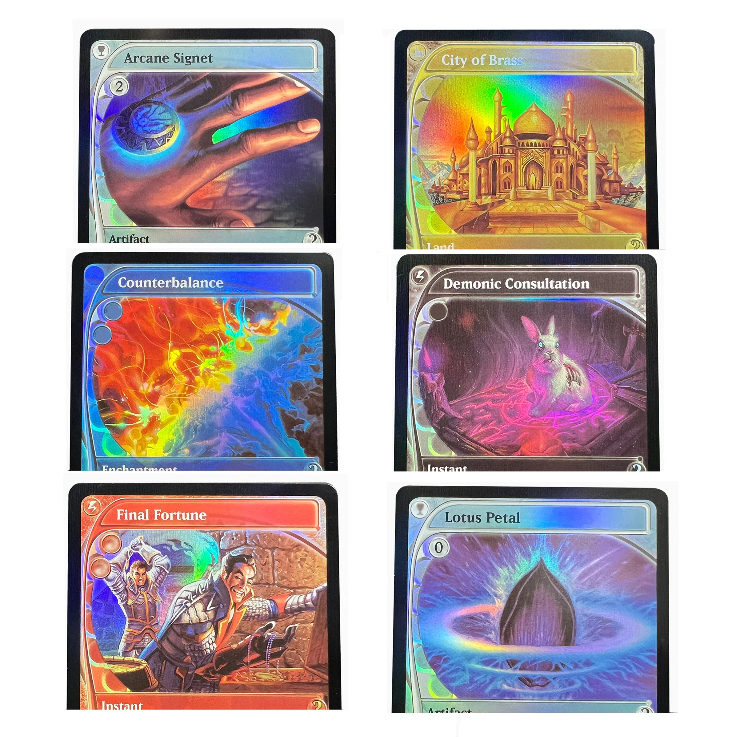 Lotus Petal Chain of Vapor City of Brass Flusterstorm MB2 Foil TCG English Card Quality Board Trading Card Game