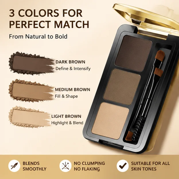 Waterproof Professional Eyebrow Powder Black Brown Coffee Lasting Eyeshadow Eye Brow Palette with Brush Eyebrow Pencli Eye Brows