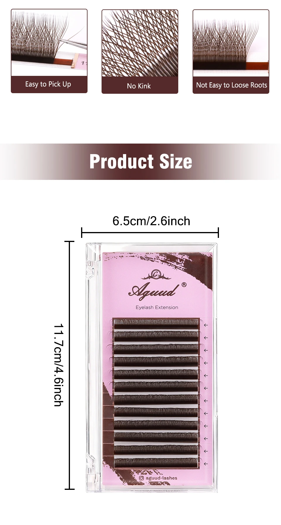 AGUUD Braun YY 2D 3D 4D 5D Wimpern W-Form Make-up Falsche Wimpern D/M/L Krümmung Natürliche Weiche Wimpernverlängerungen 3D Fairy Bloom Lash – Detail 10