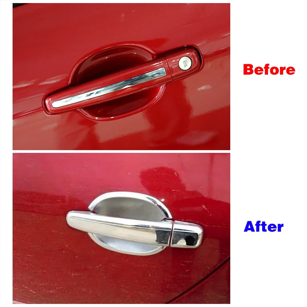 For Citroen C2 C3 2002-2009 ABS Chrome Door Handle Cover & Door Bowl Cover Car Styling Decorate 2003 2004 2005 2006 2007 2008