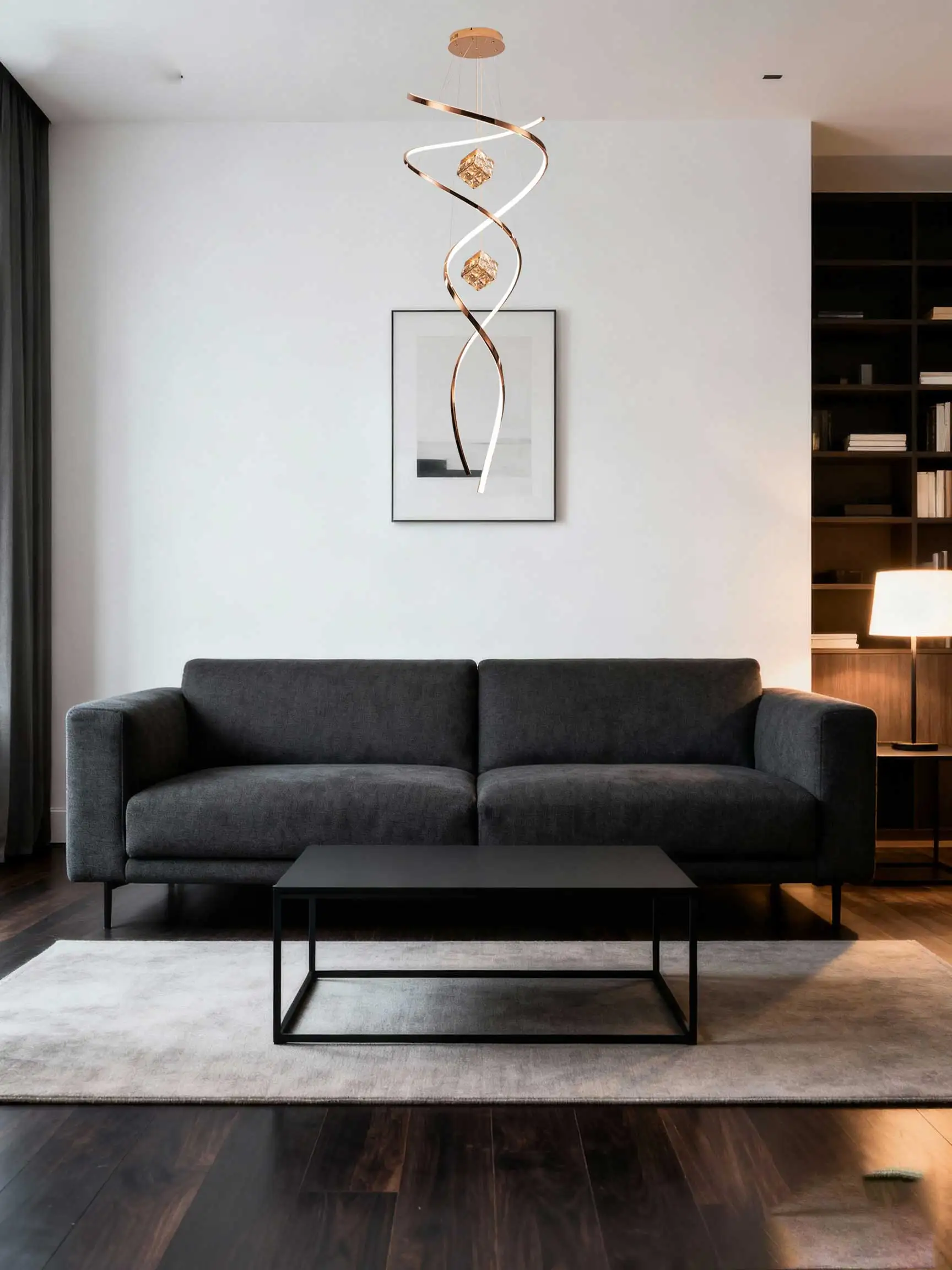 

Nordic Style LED Pendant Lamp for Staircase and Living Room Chandelier Hanging Light Indoor Home Decor Lighting