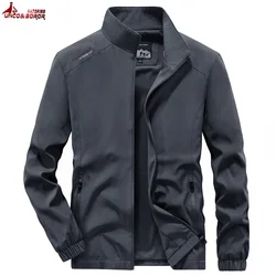 Men‘s Spring Autumn Lightweight Bomber Jacket Windbreaker Casual Military Gym Joggers Running Sports Golf Camping Hiking Coats