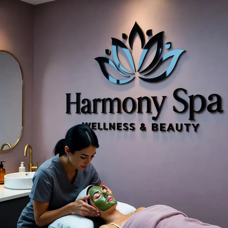 Customized Acrylic 3D Wall Sticker Business Logo Laser Cut Wall Mounted Name Sign Beauty Salon/Office/Shop/Home/Dental/SPA Decor