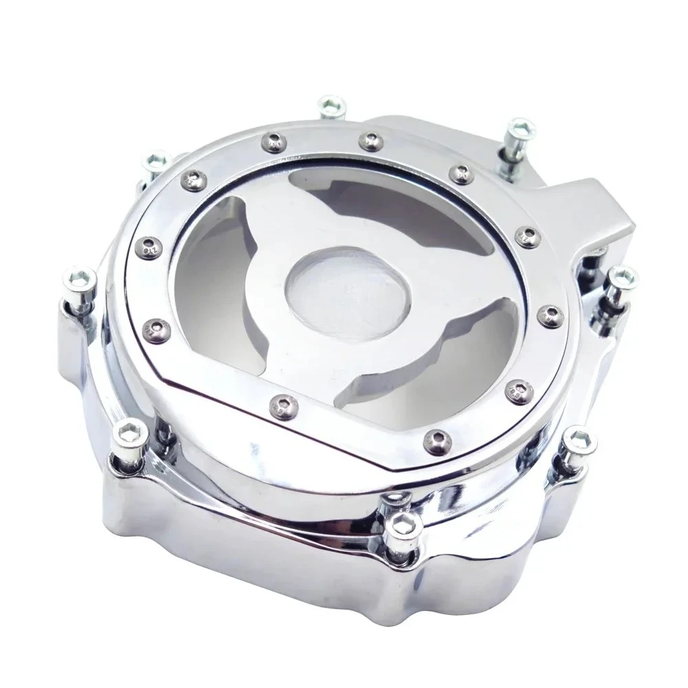 

Aftermarket Motorcycle Engine Stator Cover See Through for Suzuki 2005-2008 GSXR 1000 Chrome /Black Left