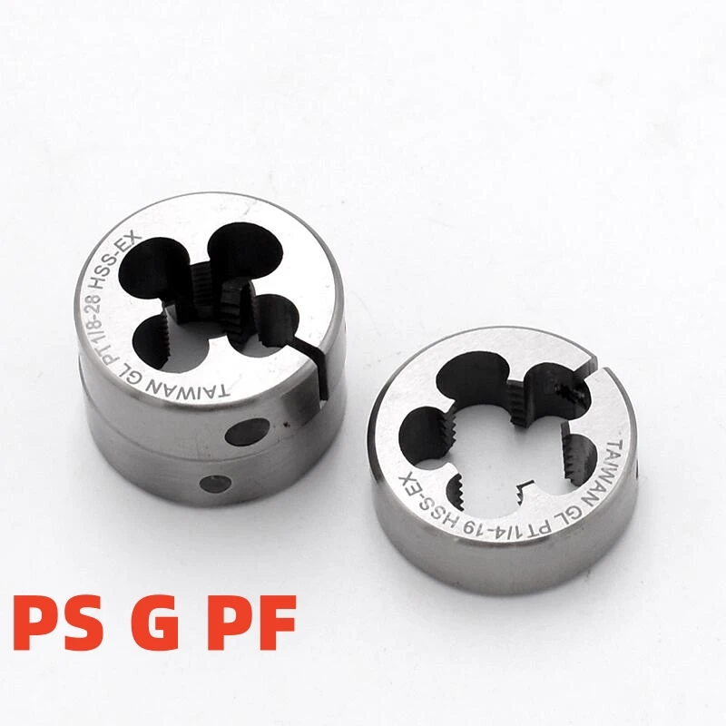 

1PCS HSSE Adjustable Taper Pipe Round Die PS PF G 1/8-28 1/4-19 1/2-14 3/4-14 3/8-19 1/16-28 AR-D Screw Thread Threading Dies