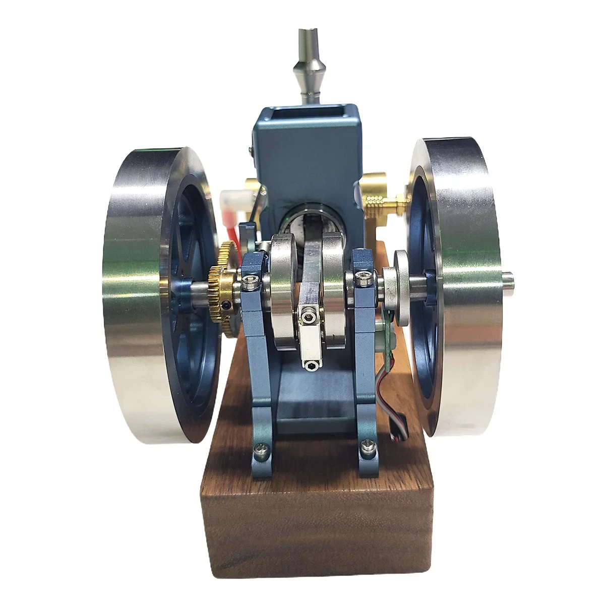 Metal Slow Machine Horizontal Engine Carburetor Adjustable Speed Blue Engine Finished Experimental Toy