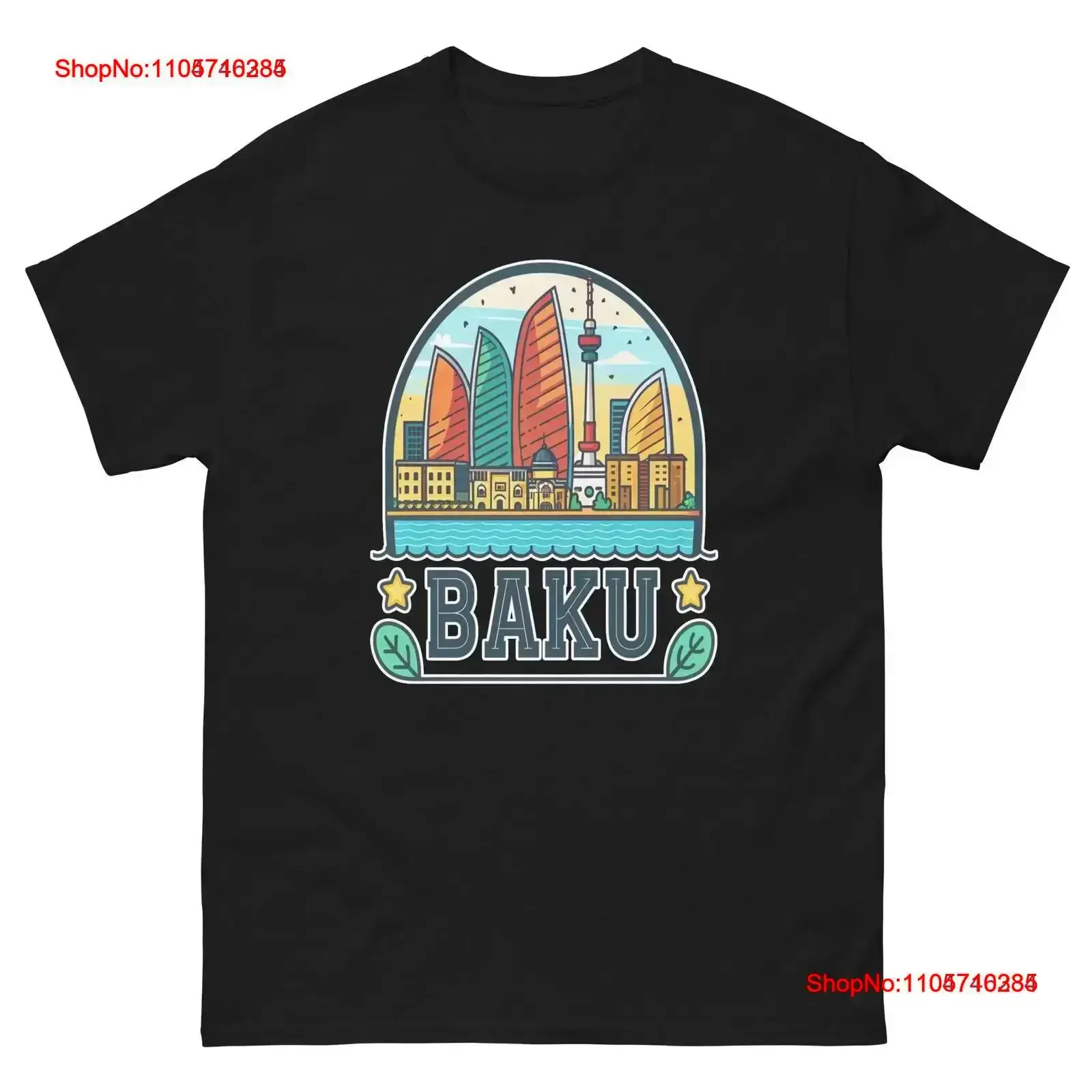 Baku World Travel Urban Area City T Shirt vintage Washed Stylish Soft designer clothes Casual Versatile Comfortable homme