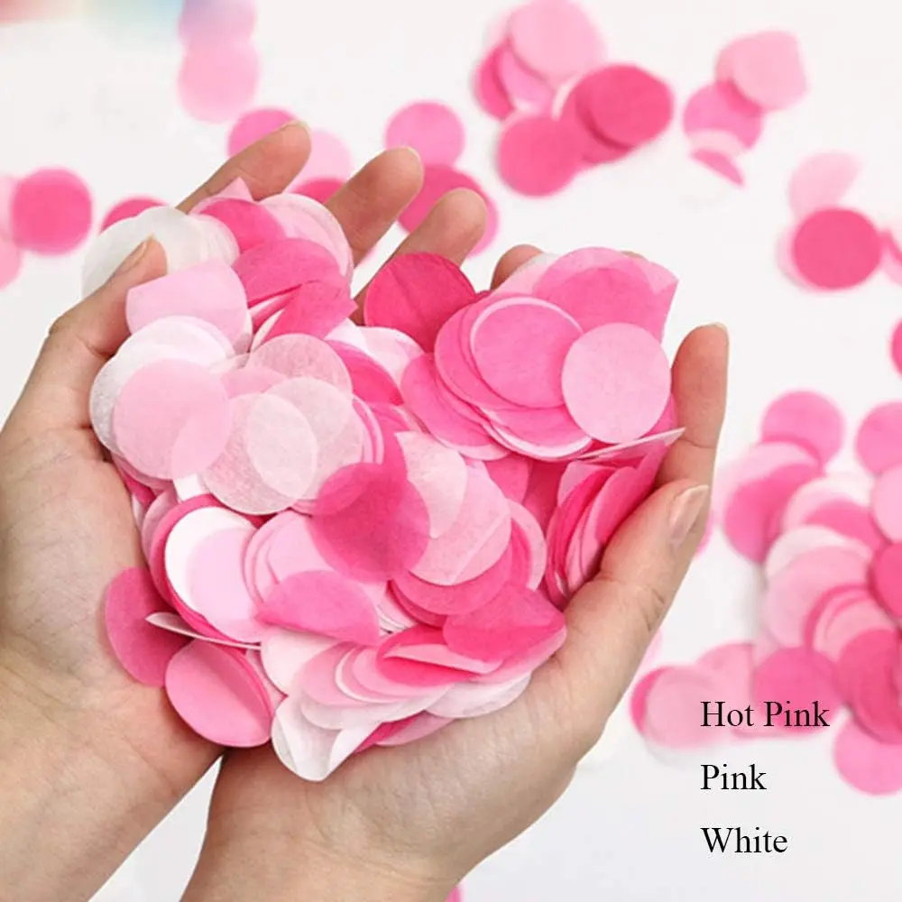 さまざまな色のメタリックカラー紙,結婚式の装飾,バルーンアクセサリー,ステージ,1キログラム/ロット,2.5cm