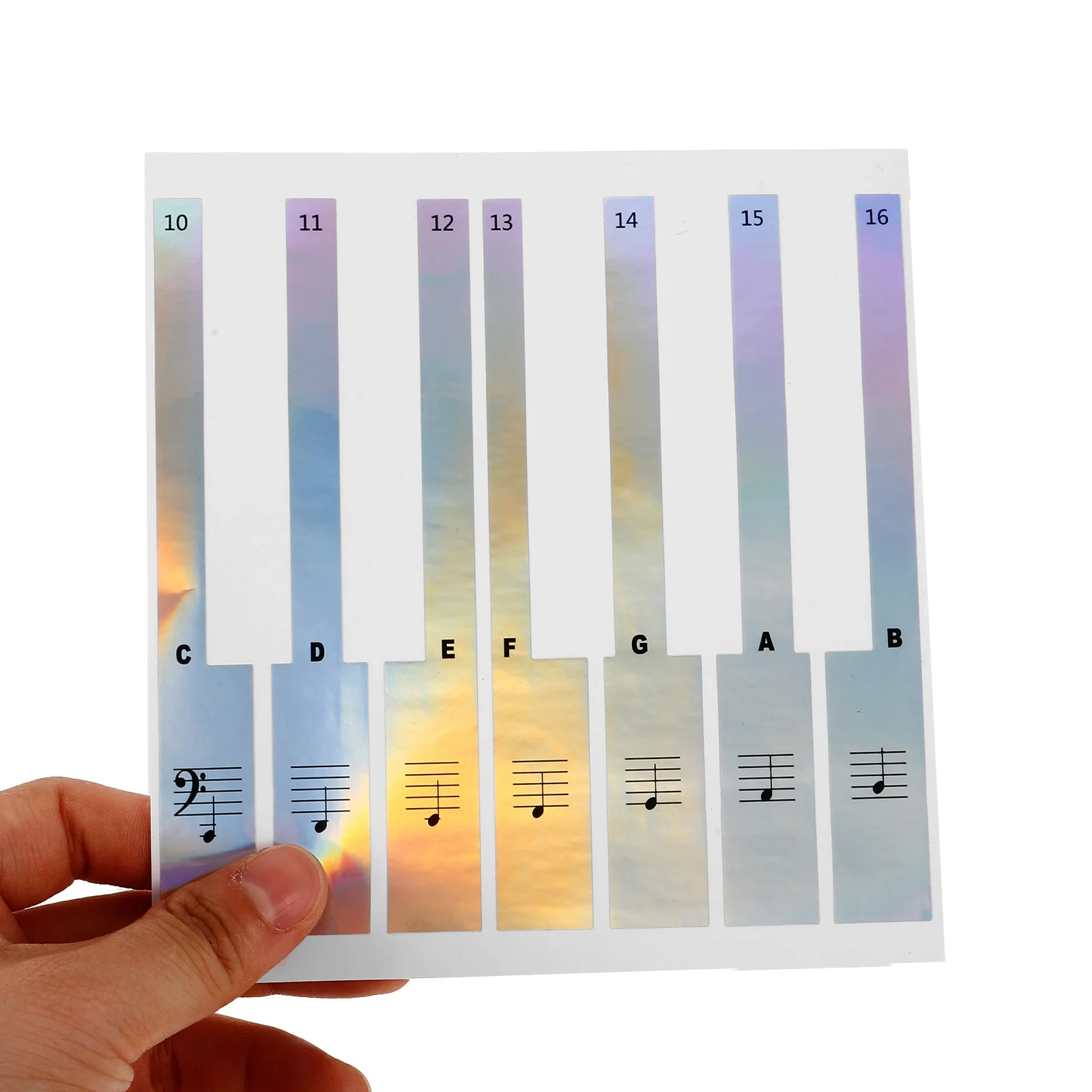 

2 set 2 Sets 61 Key Piano Keyboard Stickers For Beginner Piano Learning Supplies Adhesive Decals Music Instrument Accessories