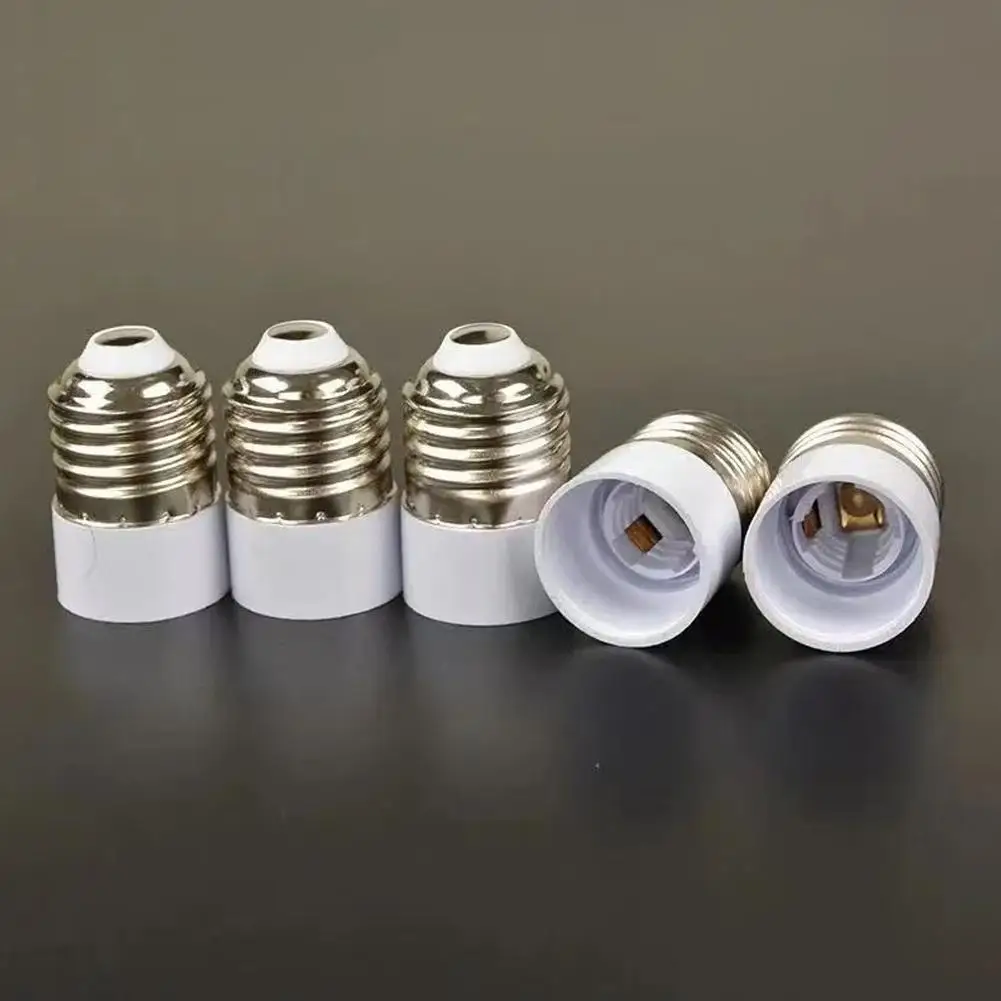 5Pcs E27 to E14 Light Bulb Adapter Converter Socket Holder High Temperature Resistant Lamp Base Change Adapter for LED
