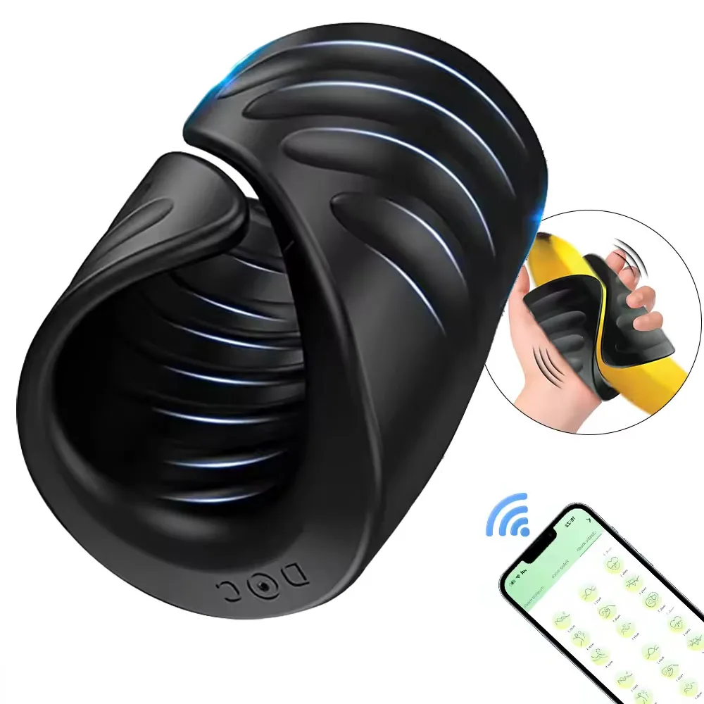 Bluetooth Penis Vibrator for Men Penis Delay Trainer Sex Machine Glans Massager Male Masturbator Sex Toys for Men Adult Goods