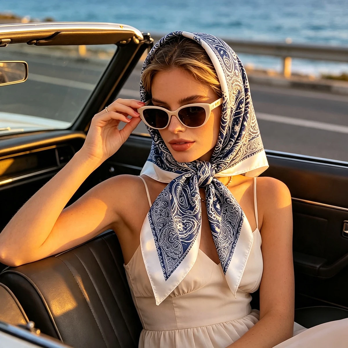 Luxury Brand Paisley Print Squ - Women Accessories Brands review and price
