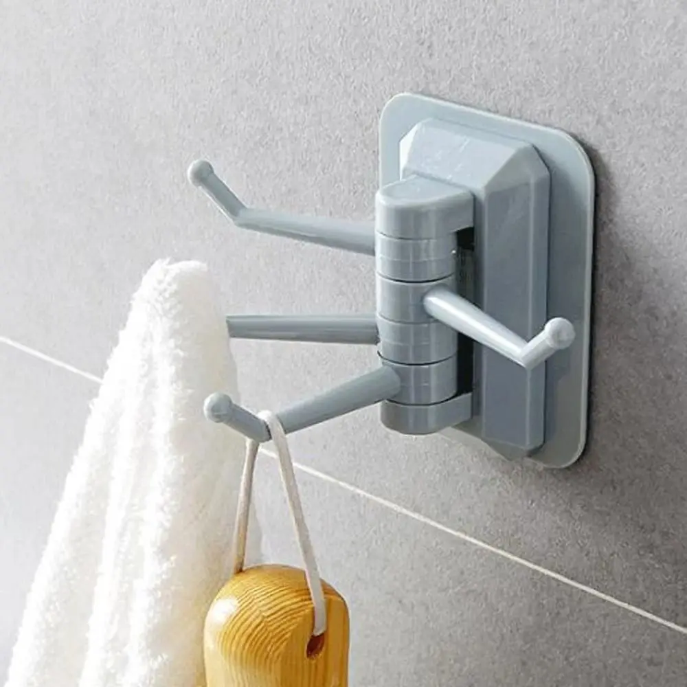 Strong Self Adhesive Wall 4 Hook Strong Without Drilling Key Holder Door Kitchen Towel Hanger Hooks Home Storage Accessories