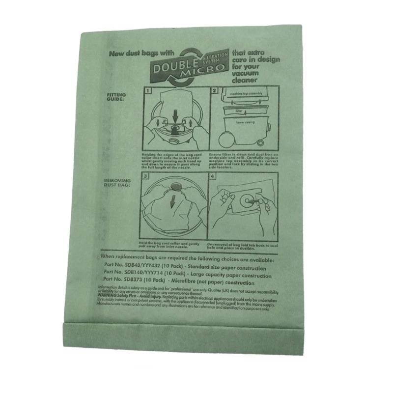 Двухслойные мешки для пыли, сменная сумка для пылесоса