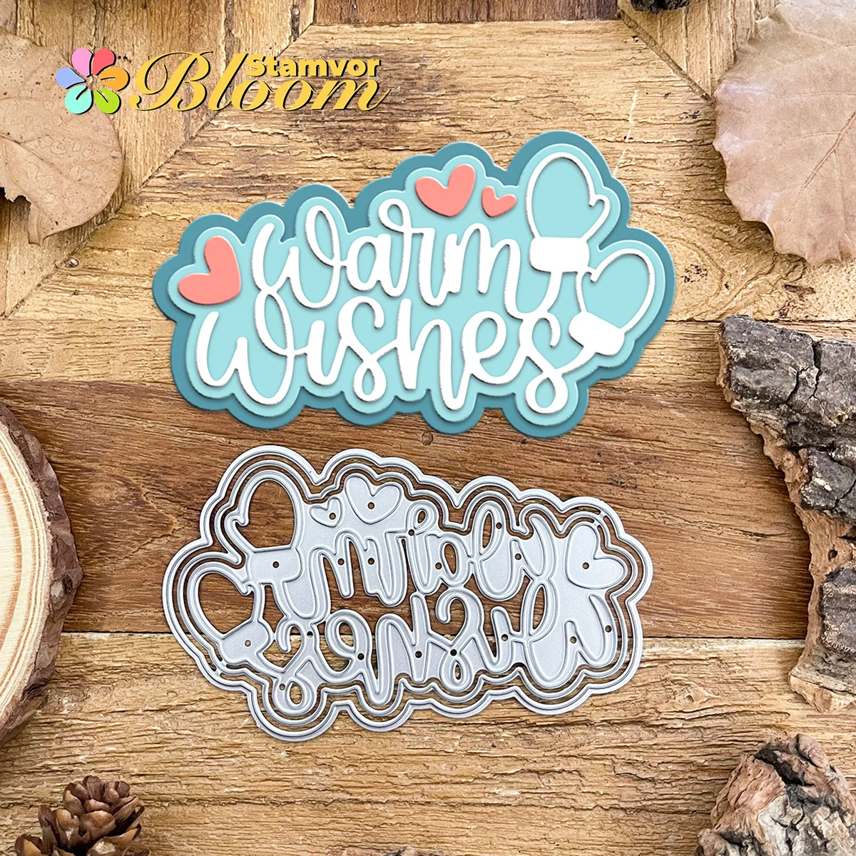 Original Schichten Schöne Totles WARM WISHES Metall Stanzformen Scrapbooking Dekorative Prägung