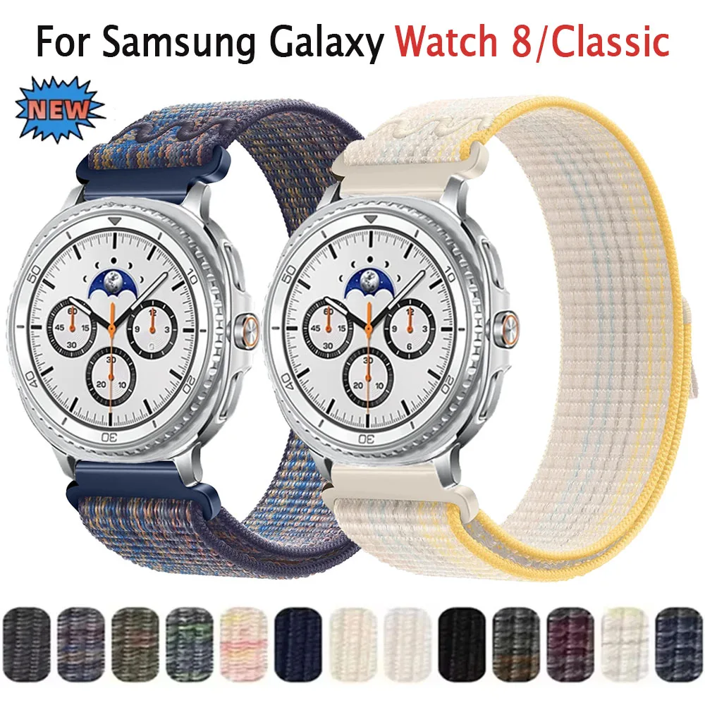 Nylon Strap For Samsung Galaxy Watch 9-8 40mm 44mm Sport Braided Breathable Band Galaxy Watch 8 Classic 46mm Accessories Correa