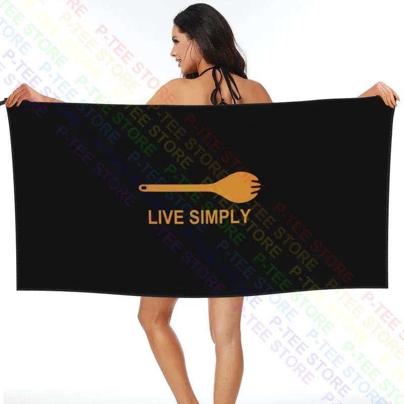 Live Simply Spork White Responsibili Quick dry Towel Outdoor Microfiber Sports Towel