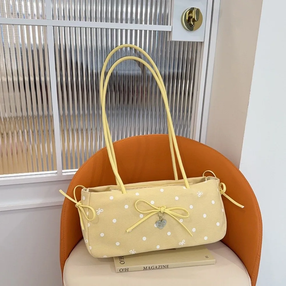 New Y2k Pillow Bag Polka Dot Long Shoulder Strap Handbag Large Capacity Underarm Bag Women