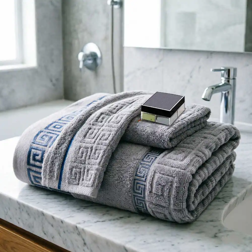 

3 Pack Cotton Towel Set 1PC Bath Towel 2PCS Face Towels Soft Absorbent Terry Washcloth Gift Pack For Bathroom Travel Gym Pool