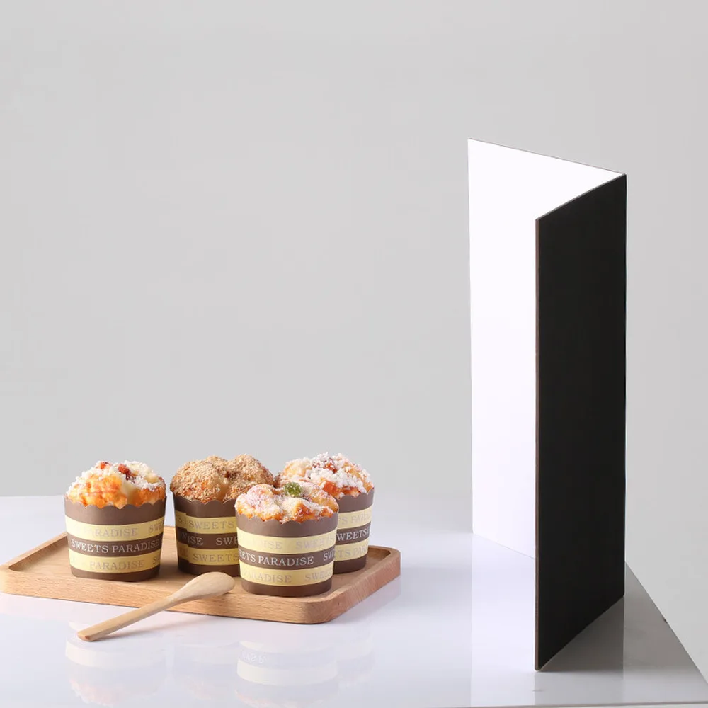 카메라 사진 액세서리 접이식 골판지, 화이트 블랙 실버 반사판, 빛 흡수, 두꺼운 반사 용지, A3, A4