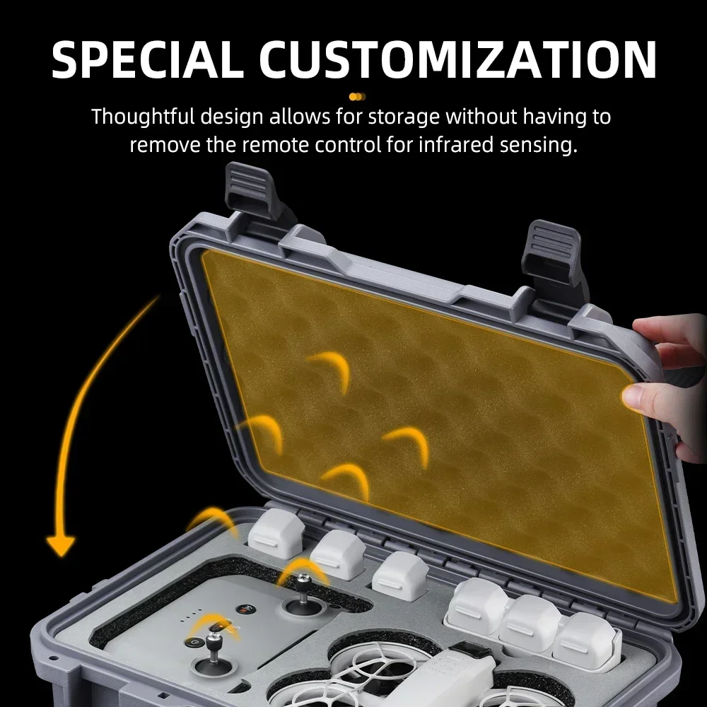 Dji Neoドローン用の防水ケース,ハードシェル,防爆収納バッグ,屋外旅行,大容量ボックス,ケース,ドローンアクセサリー