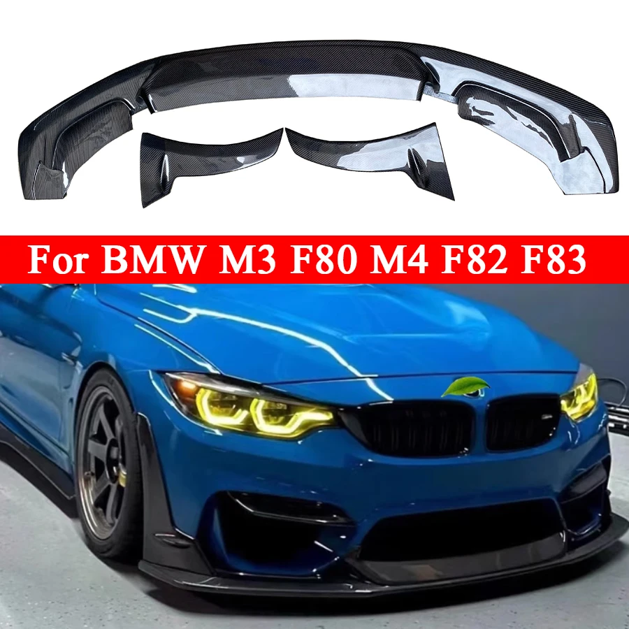 

For BMW M3 F80 M4 F82 F83 Carbon Fiber Front lip Car Front Bumper Diverter Spoiler Diffuser Front lip chin upgraded body kit