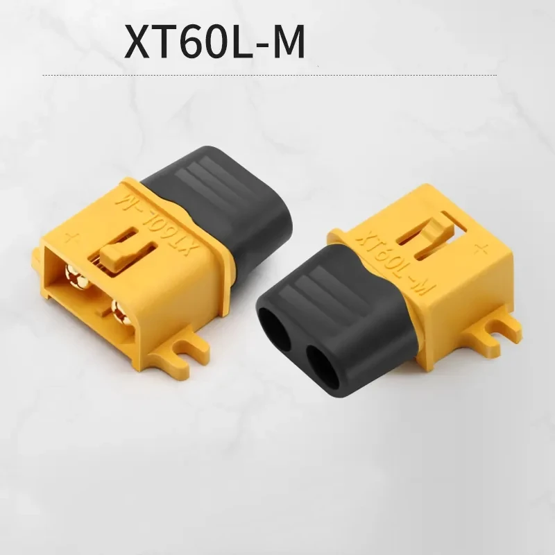 XT60L-F/M Latch Lock Connector With Cable 20A RC Lipo Battery Plug Brass Gold Plated XT60L Male Female for RC Drone Aircraft Car