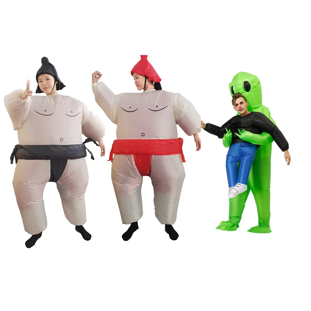 

Halloween Adult Sumo WrestlerCostume Inflatable Suit Alien Kids Outfit Cosplay Party Dress For Men Women