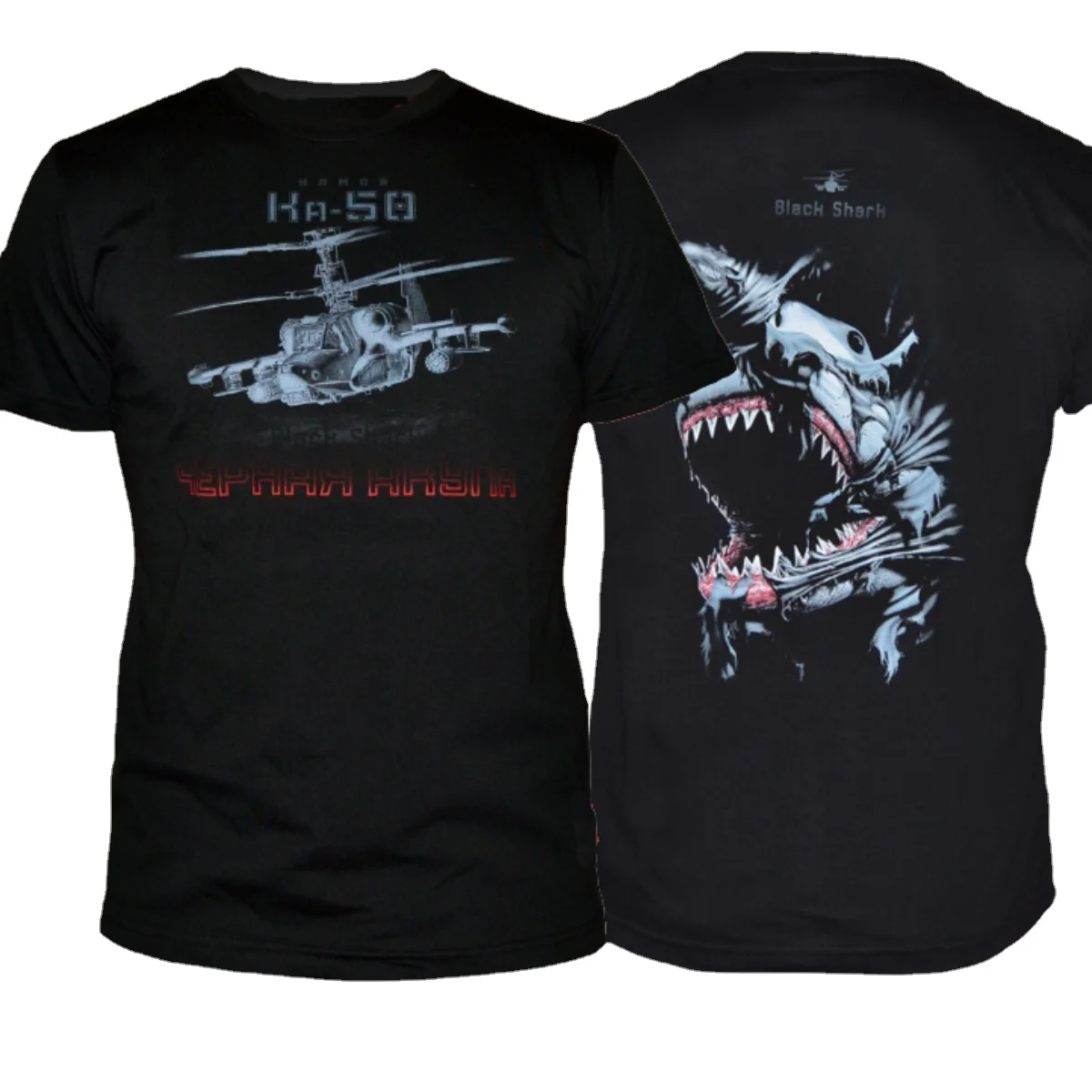 Russian Kamov Gunship KA-50 Black Shark Attack Helicopter T-Shirt. Summer Cotton O-Neck Short Sleeve Mens T Shirt New S-3XL