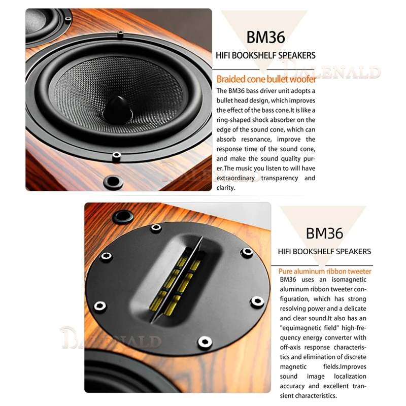 

BM36динамик Высококачественный Hi-Fi динамик Аудиофильский пассивный динамик для книжной полки