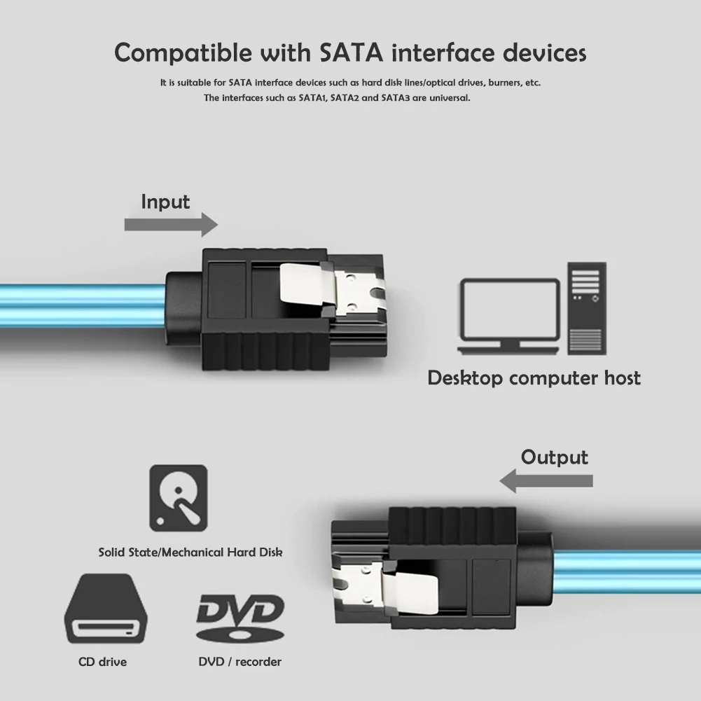 0.5M SATA III 6Gbps كابل بيانات 1/4/6 قطعة/المجموعة 1/4/6 منافذ 7Pin Sata الفاصل الحبل لخادم الكمبيوتر بيتكوين HDD SSD القرص الصلب #4