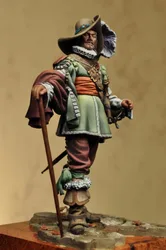 1/24 Scale75mm Resin Figure Assembled Model Kit Ancient European Elegant Swordsman Hobby Diorama Sculpture Unassembled Unpainted